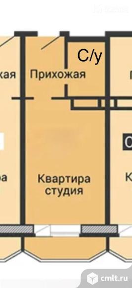 1-комнатная квартира 28,1 кв.м. Фото 1.