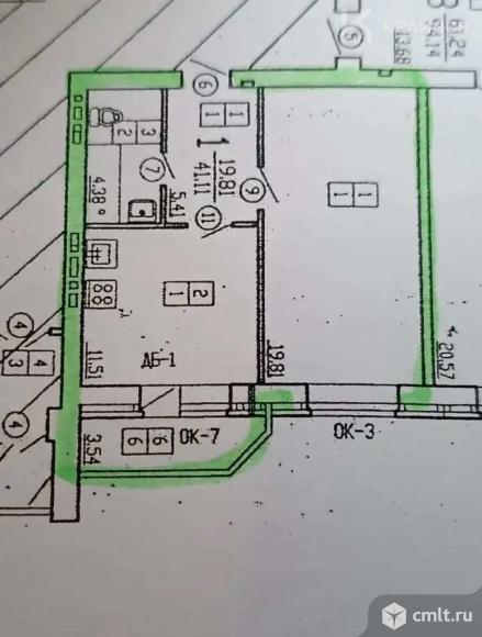 1-комнатная квартира 41 кв.м. Фото 1.