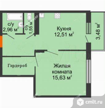 1-комнатная квартира 41,8 кв.м. Фото 17.