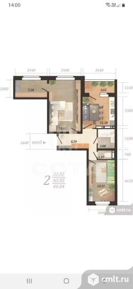 2-комнатная квартира 64,8 кв.м. Фото 15.