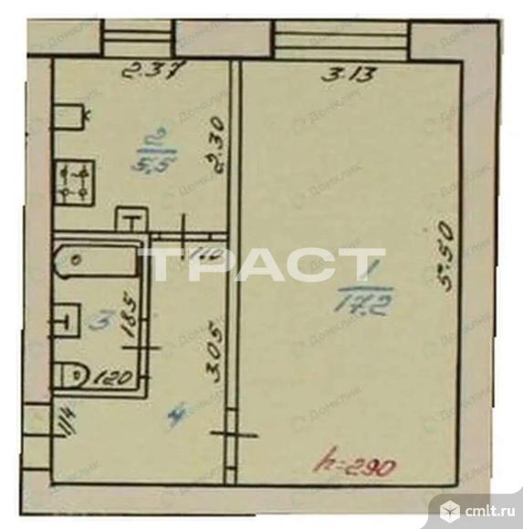 1-комнатная квартира 29,7 кв.м. Фото 13.
