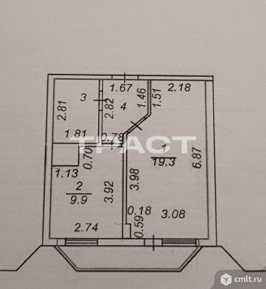 1-комнатная квартира 40 кв.м. Фото 18.