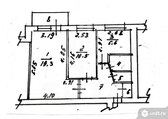 2-комнатная квартира 44,2 кв.м. Фото 19.