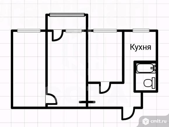 3-комнатная квартира 54,3 кв.м. Фото 16.