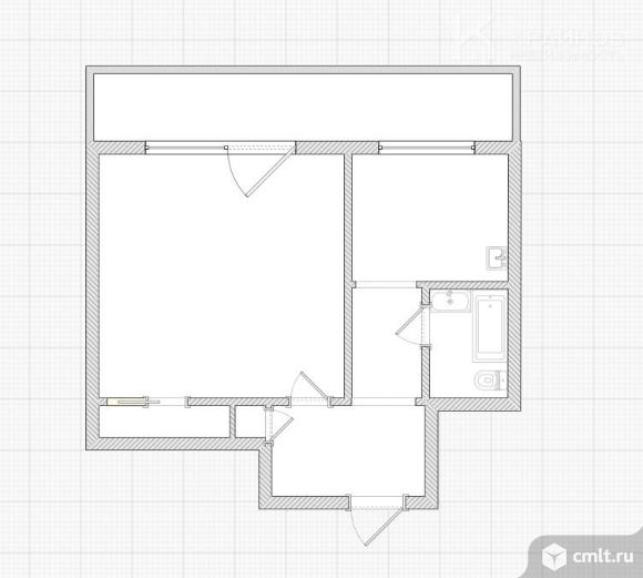 1-комнатная квартира 32,5 кв.м. Фото 1.