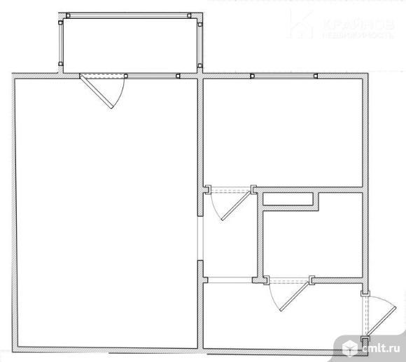 1-комнатная квартира 29,1 кв.м. Фото 1.