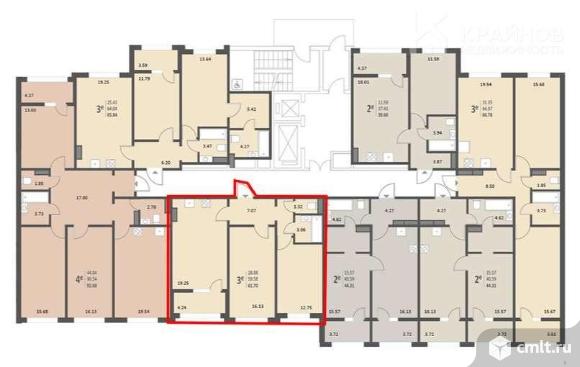 2-комнатная квартира 62,9 кв.м. Фото 11.