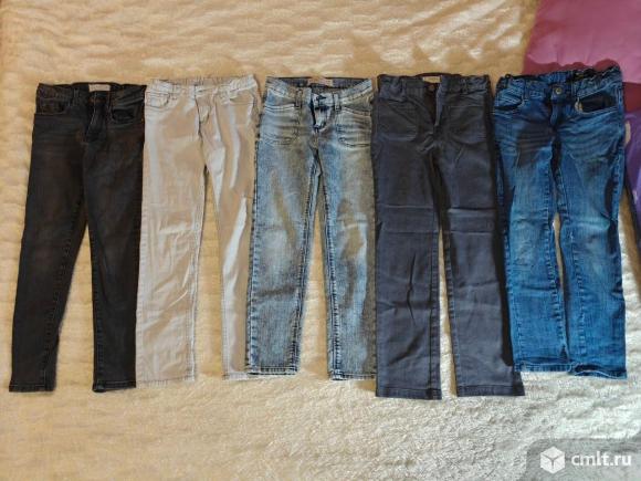 Джинсы на девочку пакетом 128-134 р-р. Фото 1.