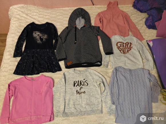Пакет теплых вещей на девочку 128-134. Фото 1.