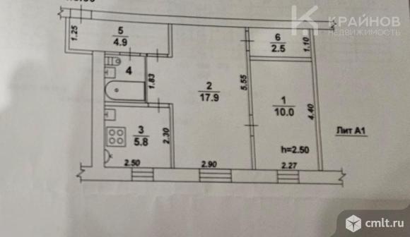 2-комнатная квартира 43 кв.м. Фото 1.