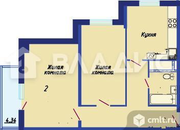 2-комнатная квартира 61,7 кв.м. Фото 16.