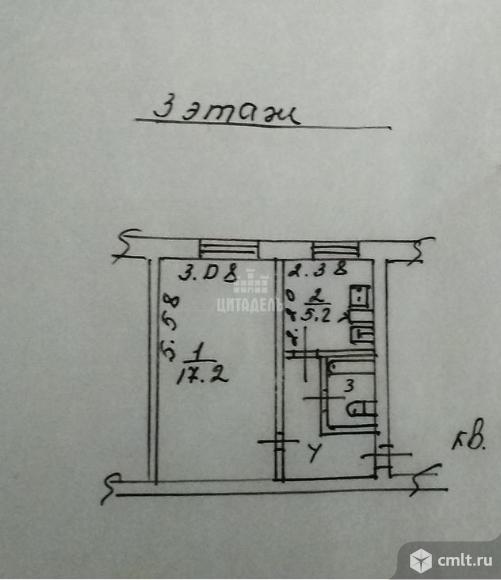 1-комнатная квартира 30 кв.м. Фото 1.