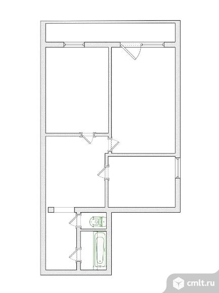 2-комнатная квартира 52,2 кв.м. Фото 15.