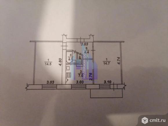 2-комнатная квартира 43,6 кв.м. Фото 12.