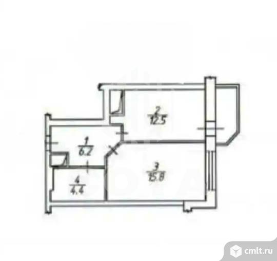 1-комнатная квартира 39 кв.м. Фото 9.