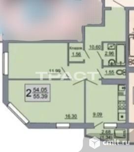 2-комнатная квартира 54 кв.м. Фото 1.