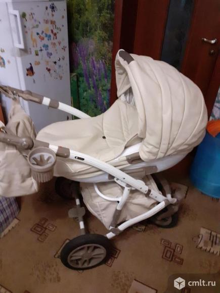 Детская коляска 2 в 1 из экокожи. Фото 1.