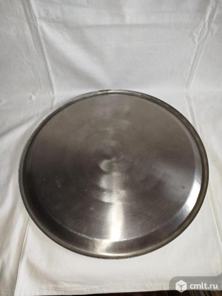 Поднос металлический круглый СССР. Фото 2.
