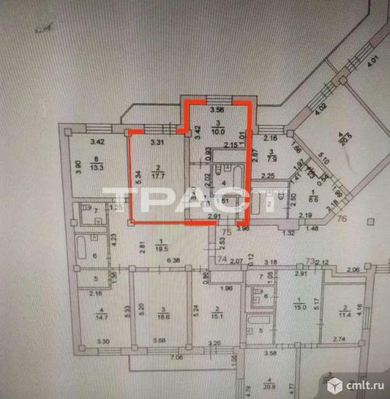 1-комнатная квартира 38,3 кв.м. Фото 2.