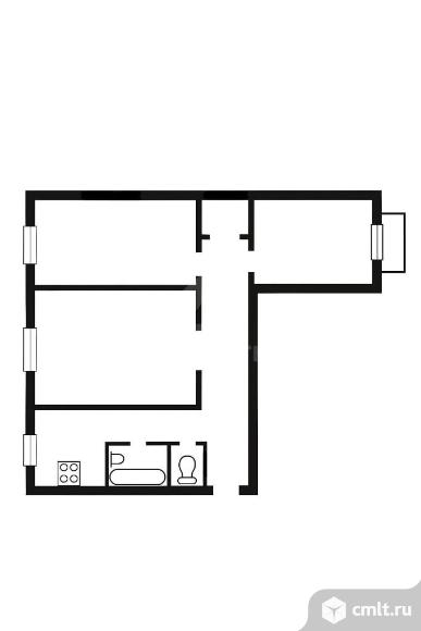 3-комнатная квартира 67,3 кв.м. Фото 17.