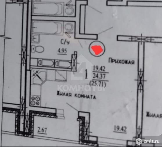 1-комнатная квартира 24 кв.м. Фото 1.