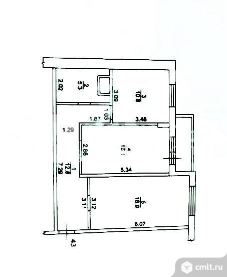 2-комнатная квартира 62,9 кв.м. Фото 16.