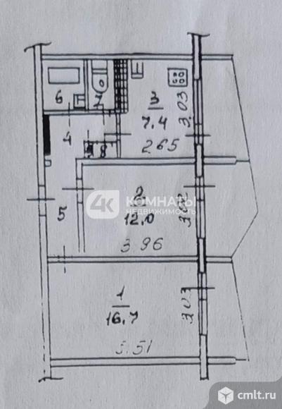 2-комнатная квартира 48,6 кв.м. Фото 15.