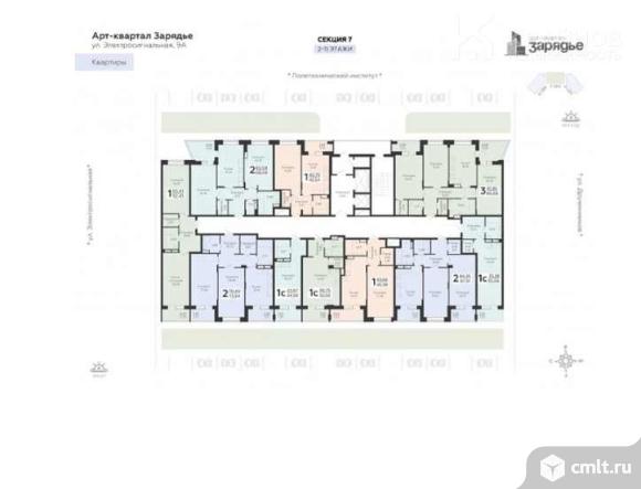 2-комнатная квартира 73,94 кв.м. Фото 7.