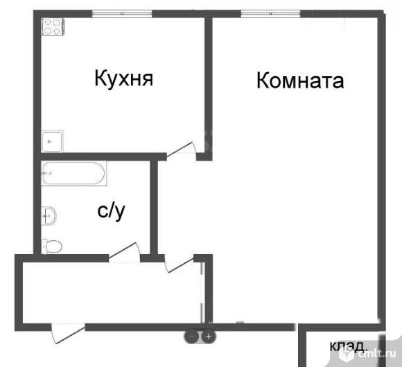 1-комнатная квартира 31,4 кв.м. Фото 10.
