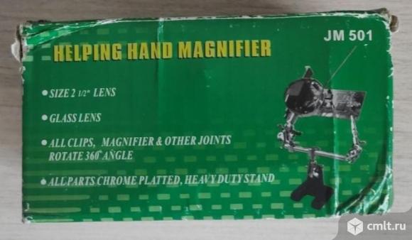 Держатель Третья рука JM 501 с лупой для пайки. Фото 2.