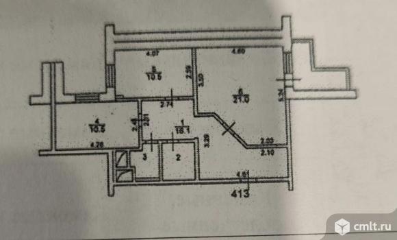 2-комнатная квартира 63,4 кв.м. Фото 1.