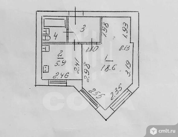 1-комнатная квартира 31,1 кв.м. Фото 12.