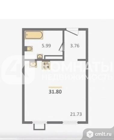 1-комнатная квартира 31,8 кв.м. Фото 19.