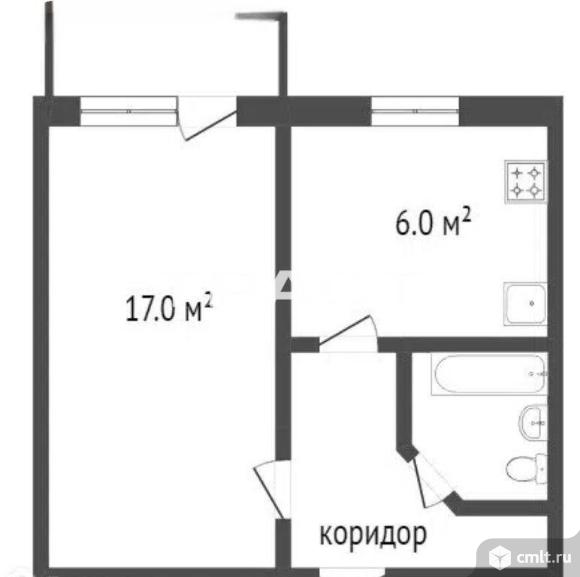 1-комнатная квартира 30 кв.м. Фото 8.