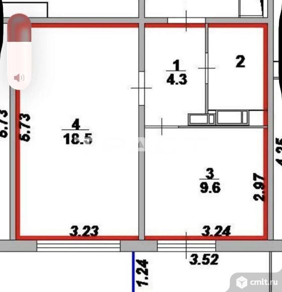 1-комнатная квартира 36 кв.м. Фото 10.