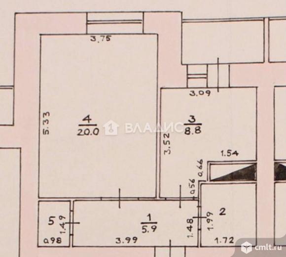 1-комнатная квартира 40 кв.м. Фото 7.