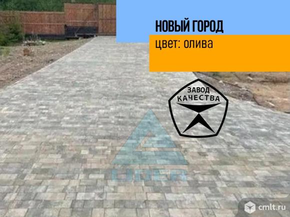 Тротуарная плитка Новый Город цвет Олива. Фото 1.