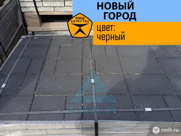 Тротуарная плитка «Новый город» цвет «Черный» — строгая элегантность для вашего участка. Фото 1.