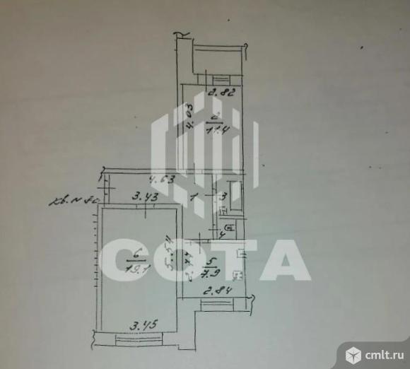 2-комнатная квартира 49,9 кв.м. Фото 14.