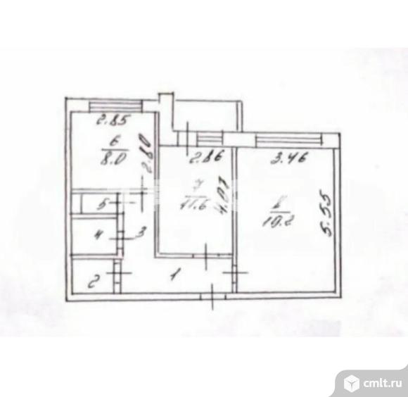 2-комнатная квартира 53,5 кв.м. Фото 13.