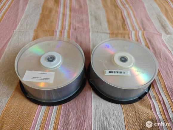 Чистые диски DVD-R Verbatim (новые) 57 штук. Фото 1.