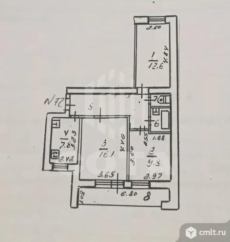3-комнатная квартира 64 кв.м. Фото 15.