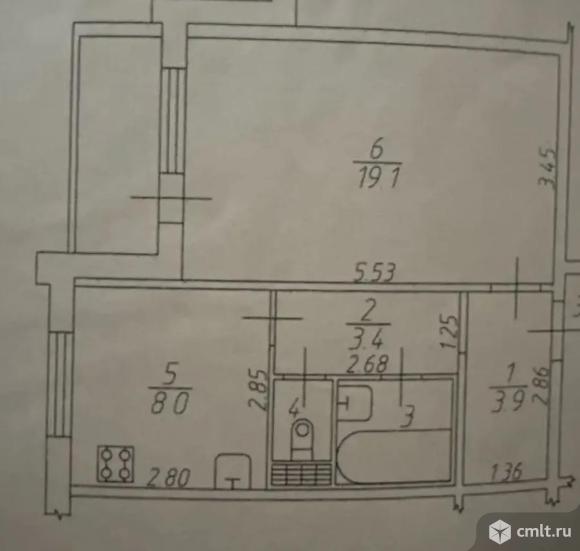 1-комнатная квартира 38,2 кв.м. Фото 17.
