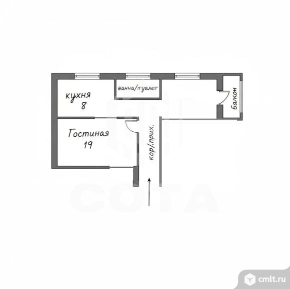 2-комнатная квартира 52,1 кв.м. Фото 16.