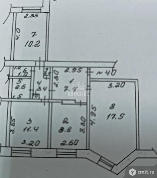 3-комнатная квартира 63 кв.м. Фото 14.