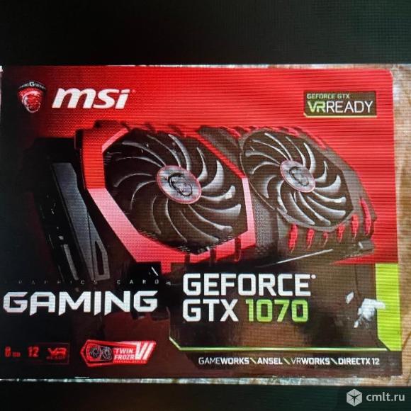 Видеокарта MSI Gaming gtx 1070 8 Гб. Фото 1.
