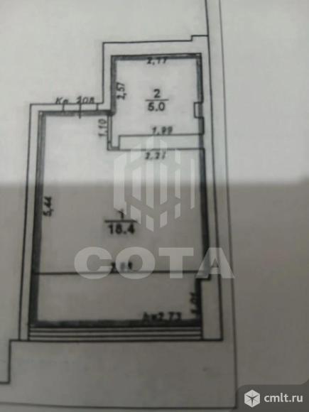 1-комнатная квартира 23,4 кв.м. Фото 11.