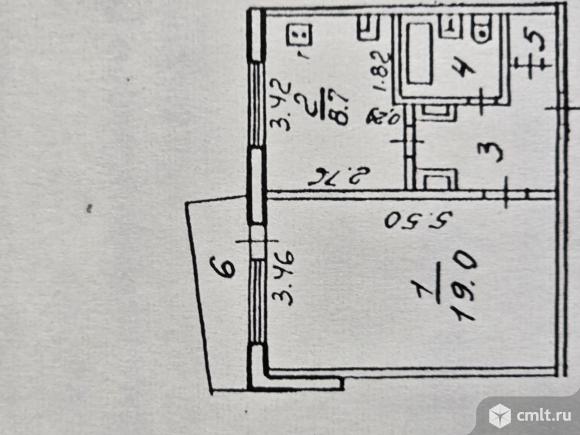 1-комнатная квартира 37,6 кв.м. Фото 1.