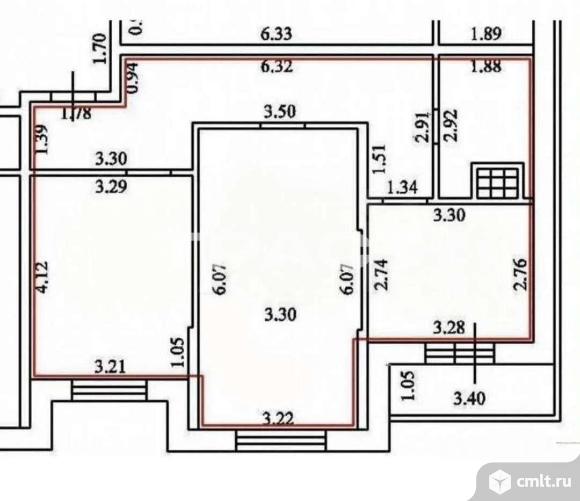 2-комнатная квартира 61,2 кв.м. Фото 9.