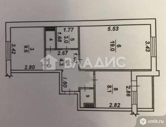 2-комнатная квартира 50,5 кв.м. Фото 14.